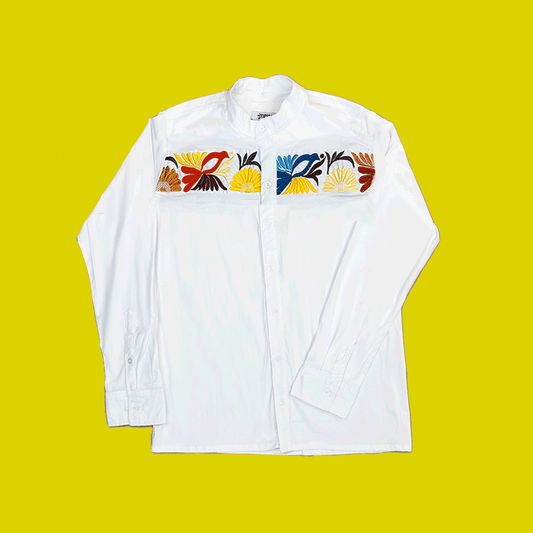 Alebrije Manga Larga- Camisa de caballero con bordados mexicanos